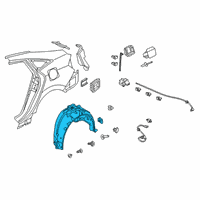 OEM Honda Insight Fender Left, Rear Inner Diagram - 74592-TXM-A00