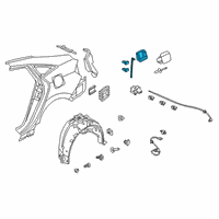 OEM 2021 Honda Insight Adapter Assembly, Fuel Cap Diagram - 74480-TXM-A00