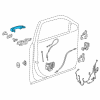 OEM 2019 Chevrolet Blazer Handle, Outside Diagram - 13521819