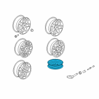 OEM 2009 Buick Lucerne Wheel Rim-17X4 Compensator Spare Steel Diagram - 9595676