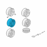 OEM 2009 Cadillac DTS Wheel, Alloy Diagram - 9597243