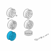 OEM Cadillac Wheel, Alloy Diagram - 9596592