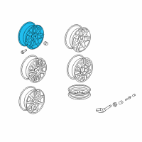 OEM Cadillac DTS Wheel, Alloy Diagram - 9596588