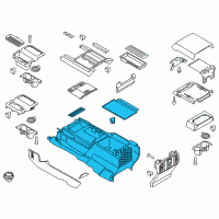 OEM Ford Floor Console Diagram - JL3Z-15045A36-AB