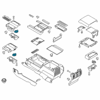 OEM 2016 Ford F-150 Cup Holder Insert Diagram - FL3Z-1513562-AA