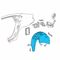 OEM 2017 Buick LaCrosse Wheelhouse Liner Diagram - 90922668