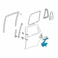 OEM 1997 Honda CR-V Regulator, Left Rear Door Power Diagram - 72751-S10-J01