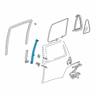 OEM 2000 Honda CR-V Sash, L. RR. Door Center Diagram - 72771-S10-003