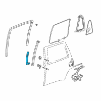 OEM 1999 Honda CR-V Sash, R. RR. Door (Lower) (FR) Diagram - 72730-S10-003