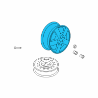 OEM 2005 Saturn Vue Value Alloy Wheel Rim 16X6.5 5 Lugs Quality Replacement Diagram - 9595255