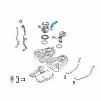 OEM 2009 Ford Taurus X Filler Hose Diagram - 8A4Z-9047-A