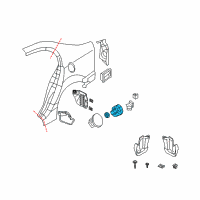 OEM 2009 Honda Civic Adapter Assy., Fuel Cap Diagram - 74480-SNA-A00