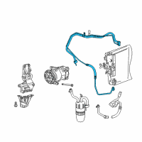 OEM 2008 Jeep Compass Line-A/C Suction And Liquid Diagram - 5058578AF