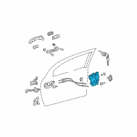 OEM 2005 Toyota Matrix Lock Assembly Diagram - 69310-02080