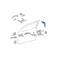 OEM Toyota Matrix Cylinder & Keys Diagram - 69051-01030