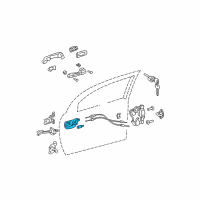 OEM Scion xA Handle, Inside Diagram - 69205-02100-B1