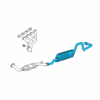 OEM 2000 Ford Ranger Muffler & Pipe Diagram - F87Z-5230-AA