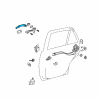 OEM Lexus GX470 Door Outside Handle Assembly Diagram - 69211-28070-R9