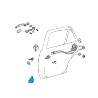 OEM 2008 Lexus GX470 Hinge Assembly, Rear Door Diagram - 68770-0E020