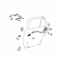 OEM 2007 Lexus GX470 Front Door Inside Handle Sub-Assembly, Right Diagram - 69205-60100-A0
