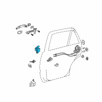 OEM Lexus RX330 Hinge Assembly, Rear Door Diagram - 68750-35042