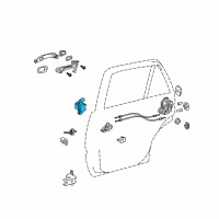 OEM 2008 Lexus GX470 Hinge Assembly, Rear Door Diagram - 68750-35042