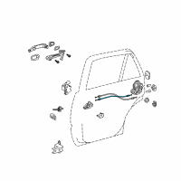 OEM Lexus GX470 Cable Assy, Rear Door Lock Remote Control Diagram - 69730-60010