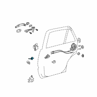 OEM Lexus GX470 Check Assy, Rear Door, LH Diagram - 68640-60070