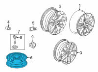 OEM 2022 Honda Civic Wheel, Disk 16X4T Diagram - 42700-TBA-A52