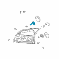 OEM 2005 Ford Five Hundred High Beam Bulb Diagram - 9N7Z-13N021-A