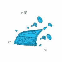 OEM 2009 Mercury Sable Composite Headlamp Diagram - 8T5Z-13008-C