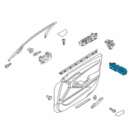 OEM 2016 Hyundai Genesis Power Window Main Switch Assembly Diagram - 93570-B1012-4X