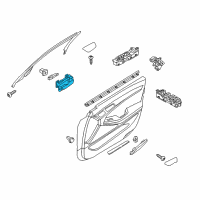 OEM Hyundai Genesis Interior Door Handle Assembly, Left Diagram - 82610-B1000