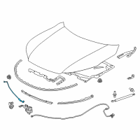 OEM 2013 Honda Accord Stay, Hood Open Diagram - 74145-T2A-A00