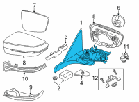 OEM 2022 BMW M850i xDrive Gran Coupe Heated Outside Mirror, Memor Diagram - 51-16-9-498-928