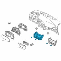 OEM 2017 Hyundai Elantra Heater Control Assembly Diagram - 97250-F2061-4X