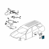 OEM 2005 Cadillac SRX Module, Electronic Suspension Control Diagram - 25768353