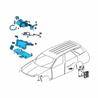 OEM Cadillac CTS Compressor, Auto Level Control Air Diagram - 88957190