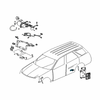 OEM 2009 Cadillac SRX Sensor, Electronic Suspension Rear Position Diagram - 88957146