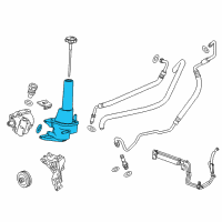 OEM 2015 Chevrolet Silverado 3500 HD Reservoir Kit-P/S Fluid Diagram - 84054399