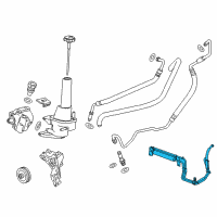 OEM GMC Sierra 3500 HD Power Steering Oil Cooler Diagram - 84006546