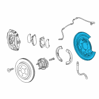 OEM 2017 Cadillac CTS Backing Plate Diagram - 23316765