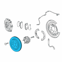 OEM 2017 Cadillac CTS Rear Brake Rotor Diagram - 23369743