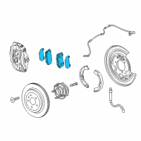 OEM 2014 Chevrolet Camaro Rear Pads Diagram - 89047744