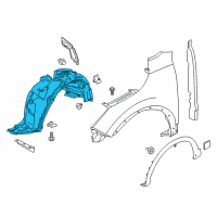 OEM 2018 Nissan Rogue Sport Protector-Front Fender, LH Diagram - 63841-6MA0A