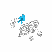 OEM 2009 Cadillac DTS Fan Blade Diagram - 21999769