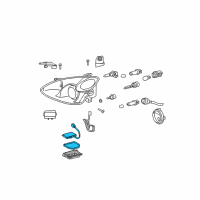 OEM 2005 Lexus RX330 Computer Sub-Assy, Headlamp Light Control Diagram - 81107-48180