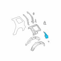 OEM 2003 Mercury Mountaineer Wheelhouse Liner Diagram - 1L2Z-7828371-AA