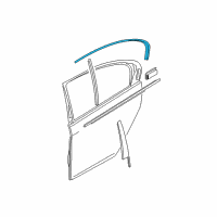 OEM BMW 540i xDrive Finisher, Window Frame, Top, Door Rear Left Diagram - 51-35-7-390-125