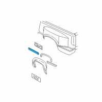 OEM Chevrolet K2500 Suburban Side Molding Diagram - 15740108
